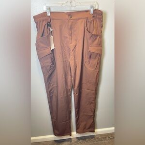 FlexCamo NEW Men's Tactical Waterproof Pants Brown‎ Cargo Pockets Size 2XL